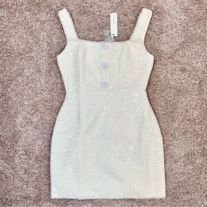 MABLE Tweed Sequin Mini Dress